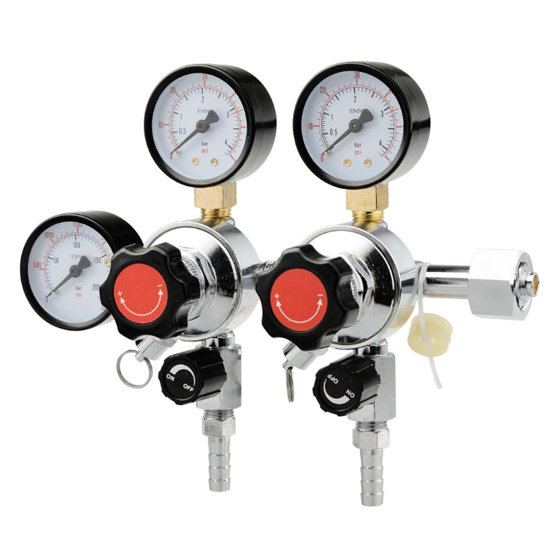 TR-60-2 All mässing multi-purpose CO2 tryckregulator